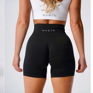 NVGTN Black Solid Seamless Shorts NWT